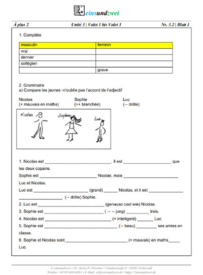7 Gymasium Franzoesisch aplus Unite 3