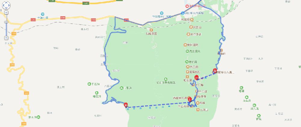 华山旅游导览图