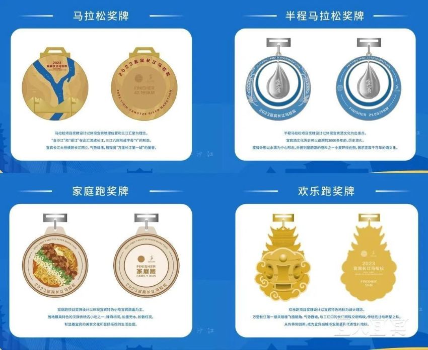 2023宜宾长江马拉松奖牌设计。主办方供图