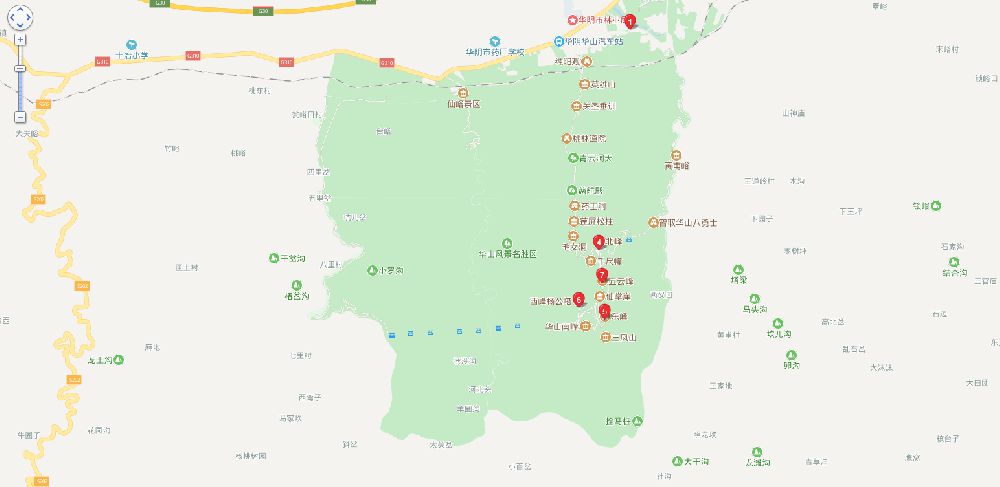 华山旅游导览图