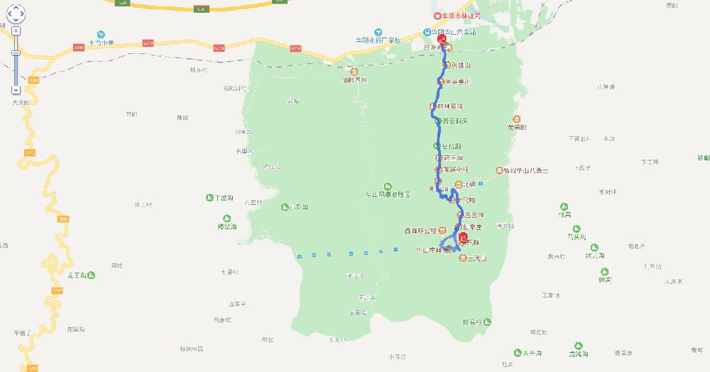 华山旅游导览图