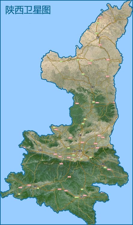 陕西卫星地图高清版