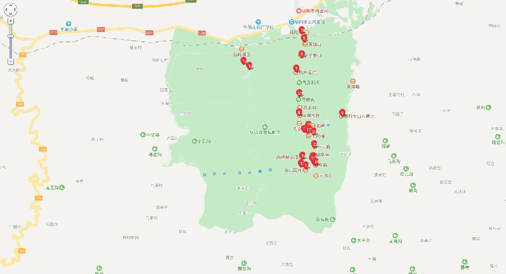 华山旅游导览图