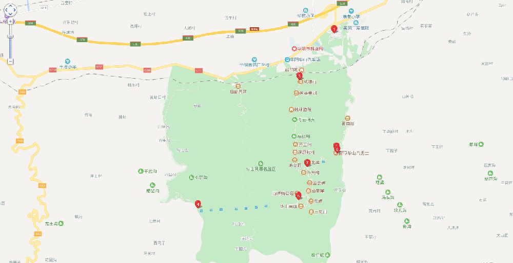 华山旅游导览图