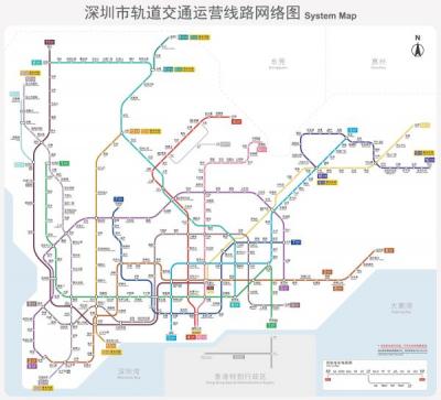 深圳市地铁线路图_深圳地铁运营时间（4K高清版大图，每年更新！）